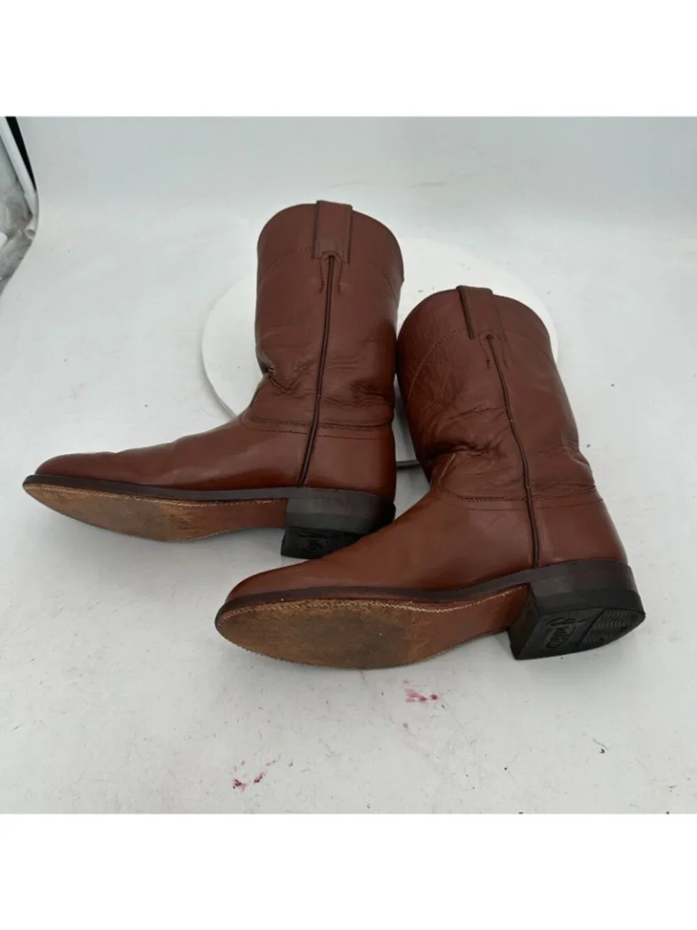 Justin L3802 Women Size 6B Brown Leather Roper Western Cowboy Classic Boot